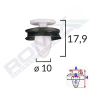 Spinka tapicerska CITROEN PEUGEOT RENAULT H-17,9 ?-10