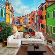 Fototapeta - Kolorowy kanał w Burano Artgeist