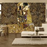 Fototapeta - Inspiracja Klimtem: Złoty pocałunek Artgeist