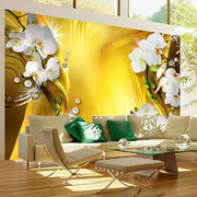 Fototapeta - Orchidea w złocie Artgeist