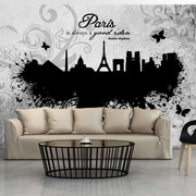 Fototapeta - Paris is always a good idea - black and white Artgeist