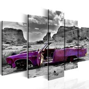 Obraz - Samochód w stylu retro na Pustyni Kolorado - 5 części Artgeist