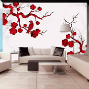 Fototapeta - Czerwony krzew Artgeist