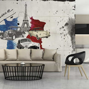 Fototapeta - Admirer of cars (France) Artgeist