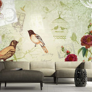 Fototapeta - Vintage birds Artgeist