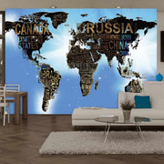 Fototapeta - Mapa świata - Niebieskie natchnienie Artgeist