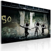 Obraz - Taniec telewizyjnych głów (Banksy) Artgeist