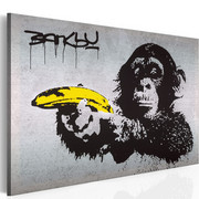 Obraz - Stój, bo małpa strzela! (Banksy) Artgeist