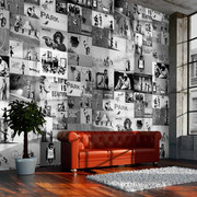 Fototapeta - Banksy - szary kolaż Artgeist