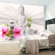 Fototapeta - Budda i orchidee Artgeist