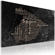 Obraz - Text map of Spain on the blackboard Artgeist