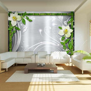 Fototapeta - Bambus i dwie orchidee Artgeist