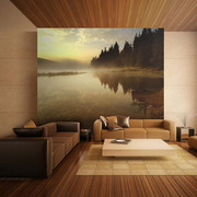 Fototapeta - Las i jezioro Artgeist