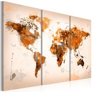 Obraz - Map of the World - Desert storm - triptych Artgeist