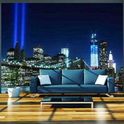 Fototapeta - Floodlights over NYC Artgeist