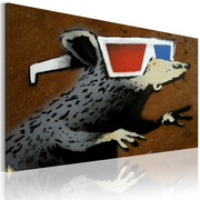 Obraz - Szczur w okularach 3D (Banksy) Artgeist