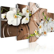 Obraz - Orchidee w kolorze kości słoniowej Artgeist
