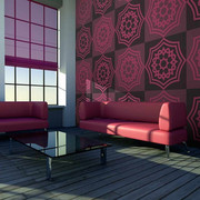 Fototapeta - Ornamenty w odcieniach purpury Artgeist