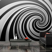 Fototapeta - Black and white swirl Artgeist