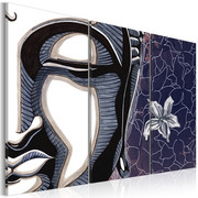 Obraz - Tryptyk, Budda i kwiat lotosu Artgeist