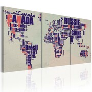 Obraz - mapa - po francusku Artgeist