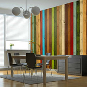 Fototapeta - Wooden rainbow Artgeist