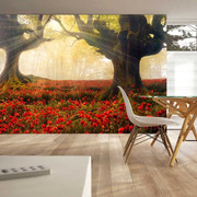 Fototapeta - Poranek pośród maków Artgeist