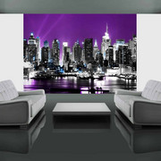 Fototapeta - Purpurowy Nowy Jork Artgeist