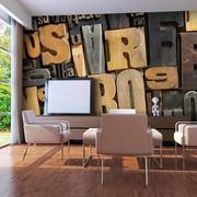 Fototapeta - Litery z drewna Artgeist