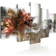 Obraz - Lilia marsala i abstrakcja Artgeist