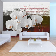 Fototapeta - Pamiętnik i orchidea Artgeist