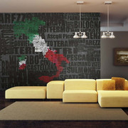 Fototapeta - Text map of Italy Artgeist