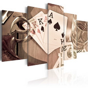 Obraz - Pokerowa noc - sepia Artgeist