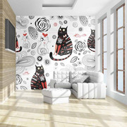 Fototapeta - Zakochane koty Artgeist