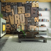 Fototapeta - Litery z drewna Artgeist