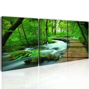 Obraz - Leśny deptak - tryptyk Artgeist