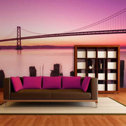 Fototapeta - Zatoka San Francisco we fiolecie, Kalifornia Artgeist