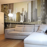 Fototapeta - Most w Chicago (efekt vintage) Artgeist