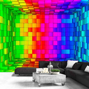 Fototapeta - Tęczowy sześcian Artgeist