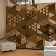 Fototapeta - Brązowy patchwork Artgeist