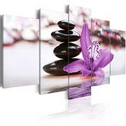 Obraz - Orchidea, kamienie i zen Artgeist