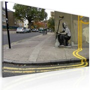 Obraz - Żółty kwiat (Banksy) Artgeist
