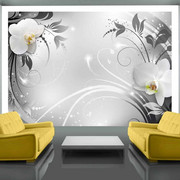 Fototapeta - Storczyki na srebrze Artgeist