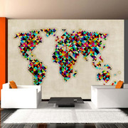 Fototapeta - World Map - a kaleidoscope of colors Artgeist