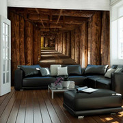 Fototapeta - Wooden passage Artgeist
