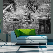 Fototapeta - Nowy Jork, czarno-biały, kolaż Artgeist