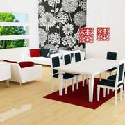 Fototapeta - Black and white floral pattern Artgeist