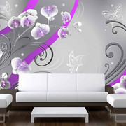 Fototapeta - Purpurowe orchidee - wariacja Artgeist