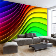 Fototapeta - Tęczowe fale Artgeist