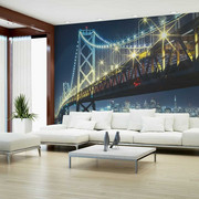 Fototapeta - Bay Bridge nocą Artgeist